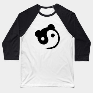 Yin Yang Panda Bambu Brand Black and White Baseball T-Shirt